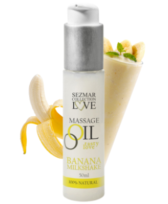 Huile de massage comestible milkshake banane 50ml 