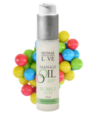 Huile de massage comestible bubble gum 50ml 