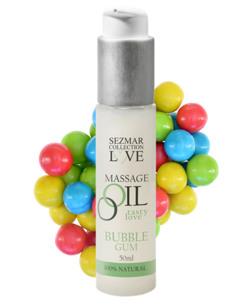 Huile de massage comestible bubble gum 50ml 