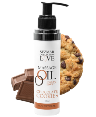 Huile de massage comestible cookie chocolat 100ml 100% naturelle 