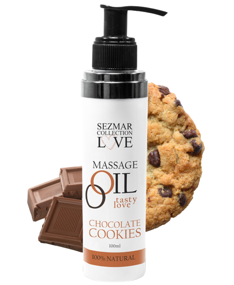 Huile de massage comestible cookie chocolat 100ml 100% naturelle 
