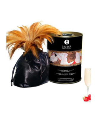 Poudre de massage corporelle comestible vin pétillant fraise 228grs 