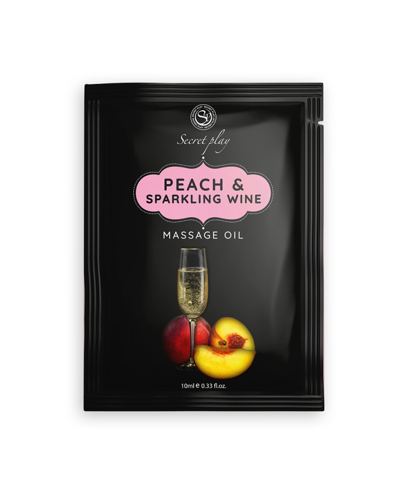 Dosette huile de massage pêche vin pétillant 10 ml 