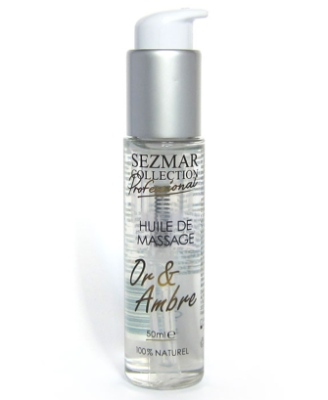 Huile de massage professionnelle Or & Ambre 100% naturelle 50 ml 