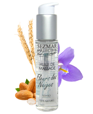 Huile de massage professionnelle Fleurs des Neiges 100% naturelle 50 ml 