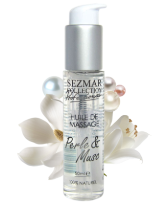 Huile de massage professionnelle Perle & Musc 100% naturelle 50 ml 