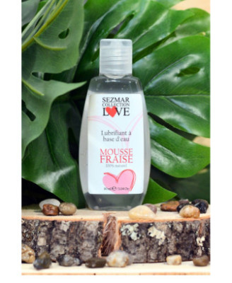 Lubrifiant à base d'eau 100% naturel Mousse fraise 90 ml 
