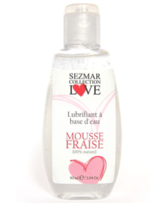 Lubrifiant à base d'eau 100% naturel Mousse fraise 90 ml 