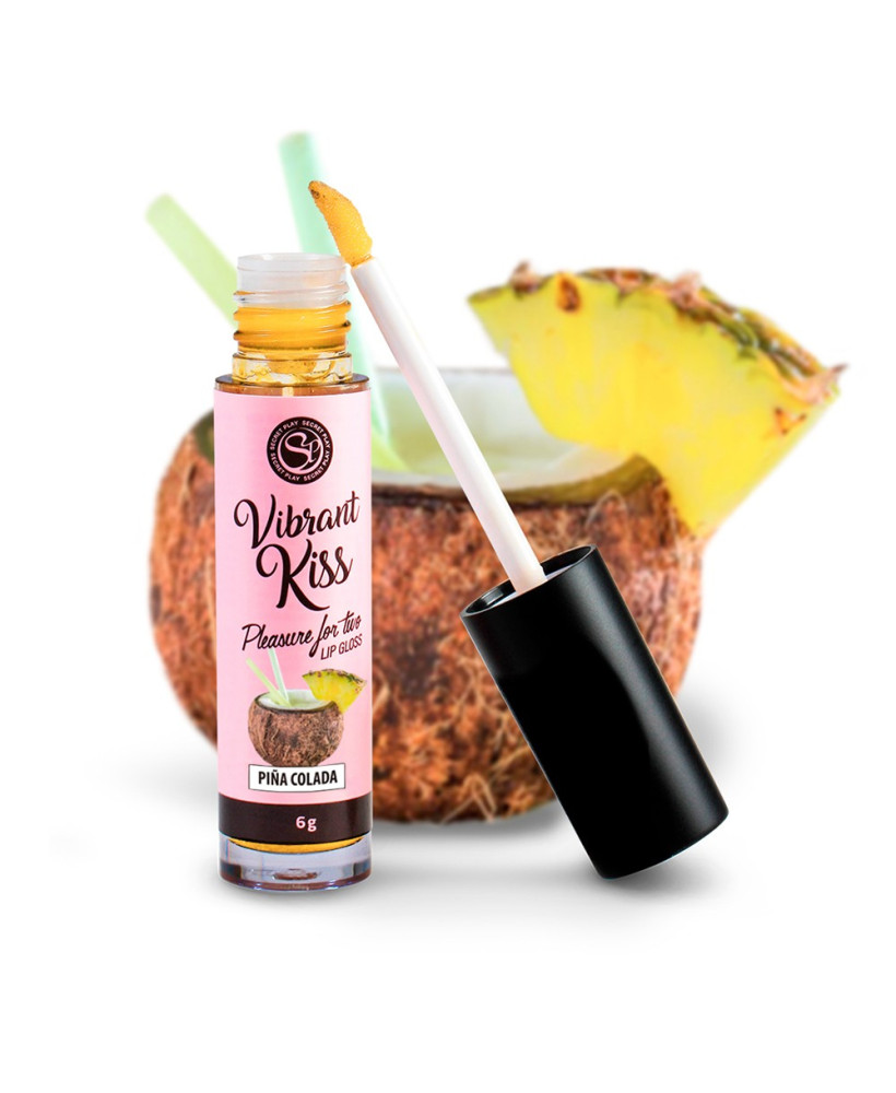 Gloss sexe oral vibrant Pina Colada 100% comestible 