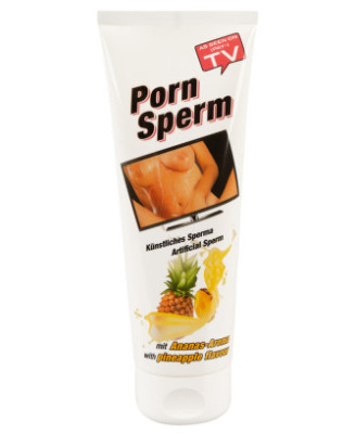 Gel lubrifiant à base d'eau arôme ananas, imitation sperme 250 ml 