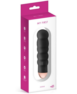 Vibromasseur noir 7 vitesses USB corps ondulé 